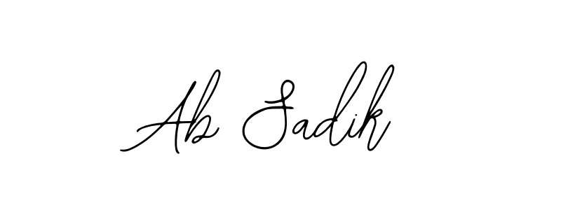 Also You can easily find your signature by using the search form. We will create Ab Sadik name handwritten signature images for you free of cost using Bearetta-2O07w sign style. Ab Sadik signature style 12 images and pictures png