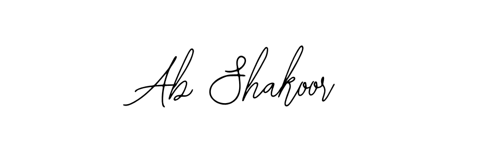 How to make Ab Shakoor name signature. Use Bearetta-2O07w style for creating short signs online. This is the latest handwritten sign. Ab Shakoor signature style 12 images and pictures png