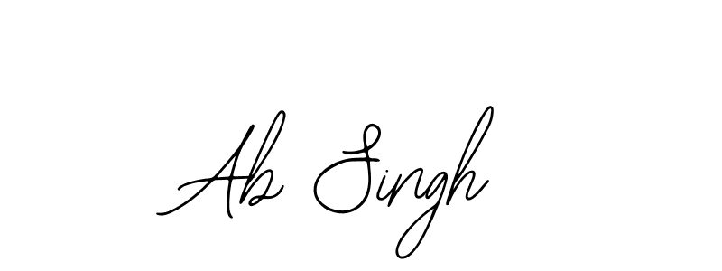 How to make Ab Singh name signature. Use Bearetta-2O07w style for creating short signs online. This is the latest handwritten sign. Ab Singh signature style 12 images and pictures png