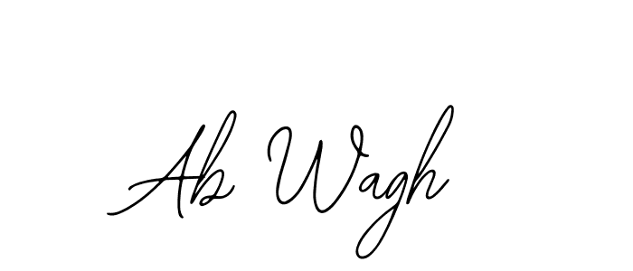 Use a signature maker to create a handwritten signature online. With this signature software, you can design (Bearetta-2O07w) your own signature for name Ab Wagh. Ab Wagh signature style 12 images and pictures png