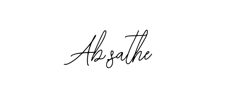 You should practise on your own different ways (Bearetta-2O07w) to write your name (Ab.sathe) in signature. don't let someone else do it for you. Ab.sathe signature style 12 images and pictures png