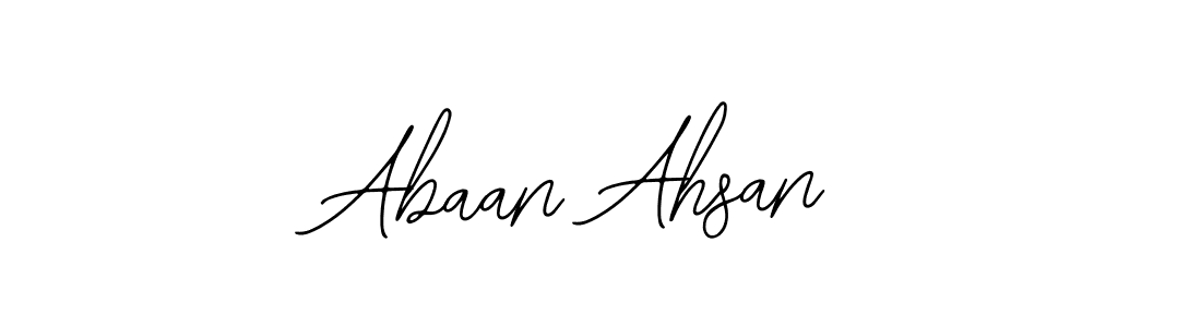 Design your own signature with our free online signature maker. With this signature software, you can create a handwritten (Bearetta-2O07w) signature for name Abaan Ahsan. Abaan Ahsan signature style 12 images and pictures png