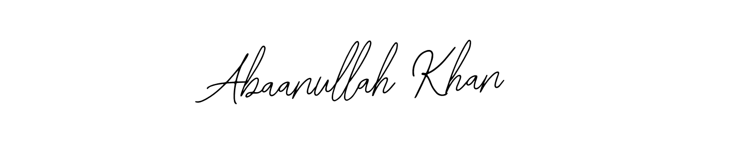Bearetta-2O07w is a professional signature style that is perfect for those who want to add a touch of class to their signature. It is also a great choice for those who want to make their signature more unique. Get Abaanullah Khan name to fancy signature for free. Abaanullah Khan signature style 12 images and pictures png