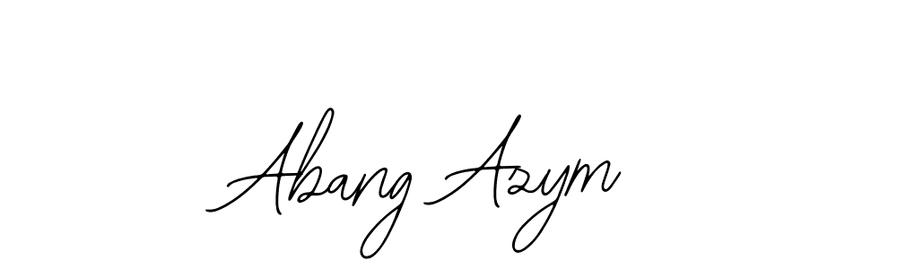 You should practise on your own different ways (Bearetta-2O07w) to write your name (Abang Azym) in signature. don't let someone else do it for you. Abang Azym signature style 12 images and pictures png