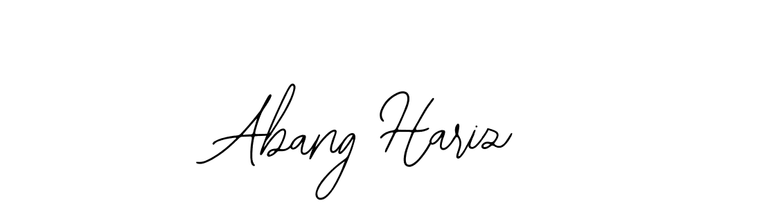 How to make Abang Hariz name signature. Use Bearetta-2O07w style for creating short signs online. This is the latest handwritten sign. Abang Hariz signature style 12 images and pictures png