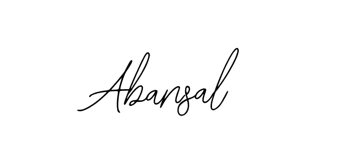 How to make Abansal signature? Bearetta-2O07w is a professional autograph style. Create handwritten signature for Abansal name. Abansal signature style 12 images and pictures png