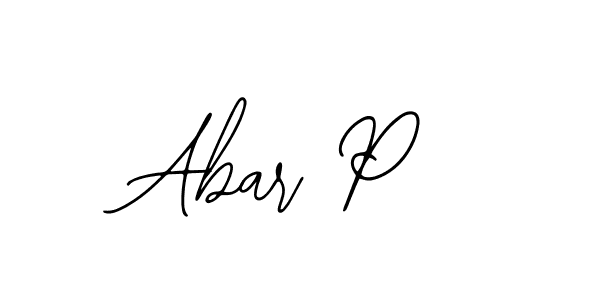 The best way (Bearetta-2O07w) to make a short signature is to pick only two or three words in your name. The name Abar P include a total of six letters. For converting this name. Abar P signature style 12 images and pictures png