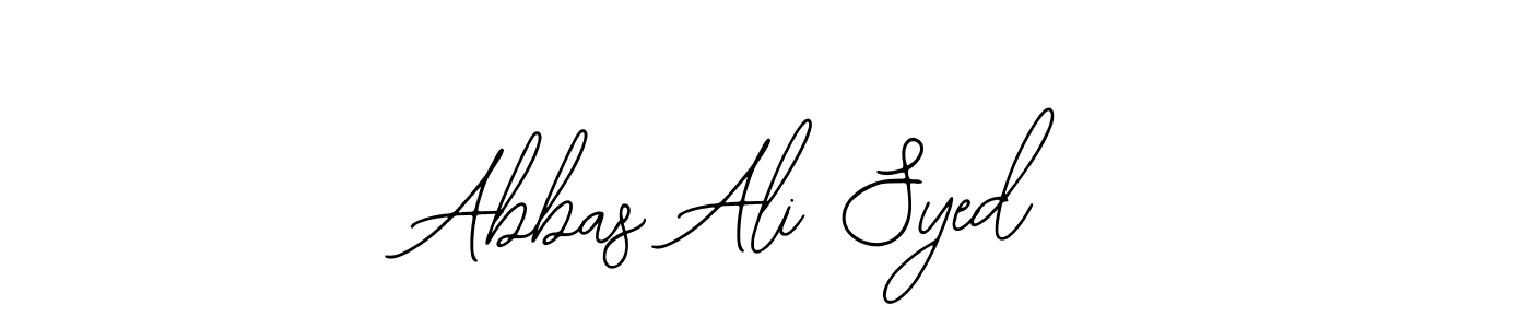 How to make Abbas Ali Syed name signature. Use Bearetta-2O07w style for creating short signs online. This is the latest handwritten sign. Abbas Ali Syed signature style 12 images and pictures png