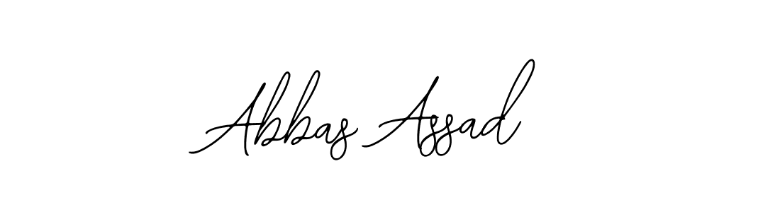 Design your own signature with our free online signature maker. With this signature software, you can create a handwritten (Bearetta-2O07w) signature for name Abbas Assad. Abbas Assad signature style 12 images and pictures png