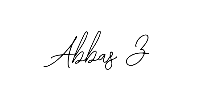 Use a signature maker to create a handwritten signature online. With this signature software, you can design (Bearetta-2O07w) your own signature for name Abbas Z. Abbas Z signature style 12 images and pictures png