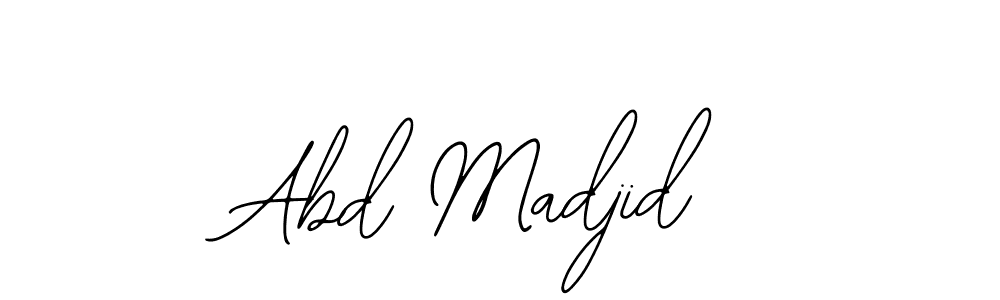 You should practise on your own different ways (Bearetta-2O07w) to write your name (Abd Madjid) in signature. don't let someone else do it for you. Abd Madjid signature style 12 images and pictures png