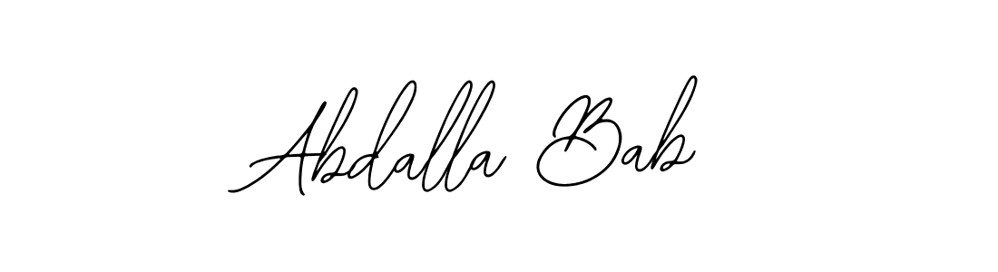 How to make Abdalla Bab signature? Bearetta-2O07w is a professional autograph style. Create handwritten signature for Abdalla Bab name. Abdalla Bab signature style 12 images and pictures png