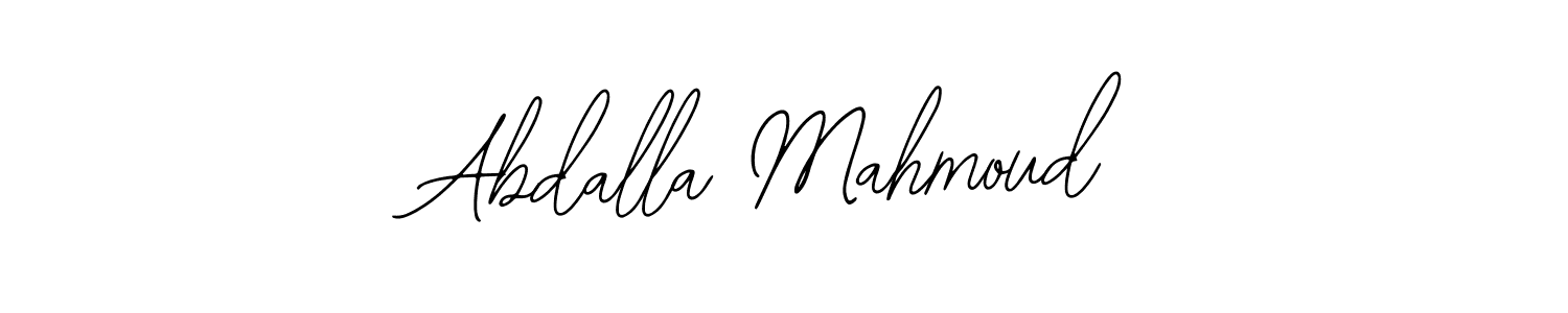 How to make Abdalla Mahmoud name signature. Use Bearetta-2O07w style for creating short signs online. This is the latest handwritten sign. Abdalla Mahmoud signature style 12 images and pictures png