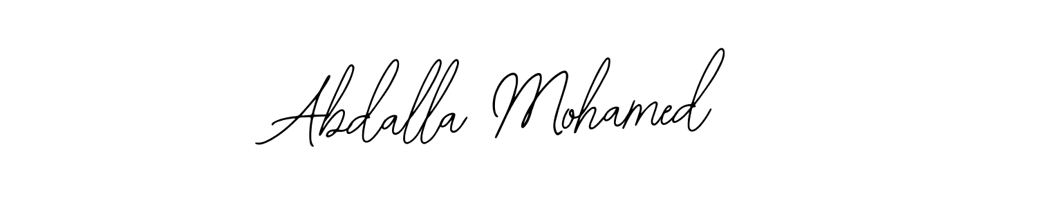 How to make Abdalla Mohamed name signature. Use Bearetta-2O07w style for creating short signs online. This is the latest handwritten sign. Abdalla Mohamed signature style 12 images and pictures png