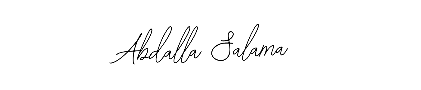 You should practise on your own different ways (Bearetta-2O07w) to write your name (Abdalla Salama) in signature. don't let someone else do it for you. Abdalla Salama signature style 12 images and pictures png