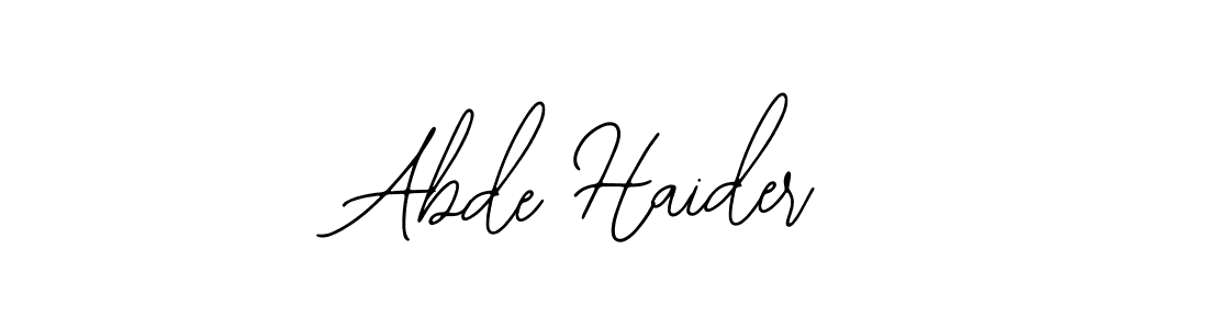 Also You can easily find your signature by using the search form. We will create Abde Haider name handwritten signature images for you free of cost using Bearetta-2O07w sign style. Abde Haider signature style 12 images and pictures png