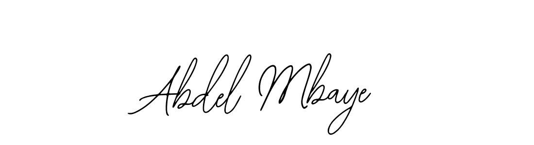 Bearetta-2O07w is a professional signature style that is perfect for those who want to add a touch of class to their signature. It is also a great choice for those who want to make their signature more unique. Get Abdel Mbaye name to fancy signature for free. Abdel Mbaye signature style 12 images and pictures png
