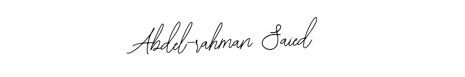 Also You can easily find your signature by using the search form. We will create Abdel-rahman Saied name handwritten signature images for you free of cost using Bearetta-2O07w sign style. Abdel-rahman Saied signature style 12 images and pictures png