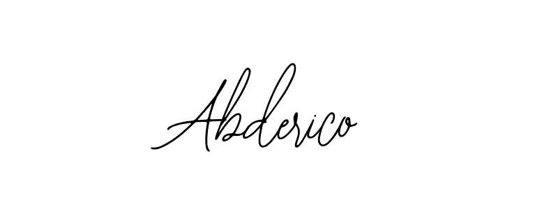 Use a signature maker to create a handwritten signature online. With this signature software, you can design (Bearetta-2O07w) your own signature for name Abderico. Abderico signature style 12 images and pictures png