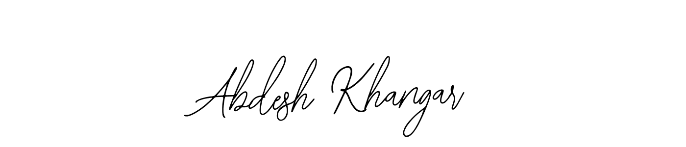 if you are searching for the best signature style for your name Abdesh Khangar. so please give up your signature search. here we have designed multiple signature styles  using Bearetta-2O07w. Abdesh Khangar signature style 12 images and pictures png