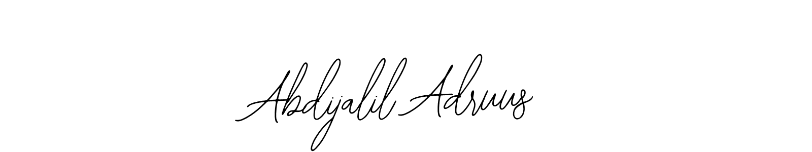 How to Draw Abdijalil Adruus signature style? Bearetta-2O07w is a latest design signature styles for name Abdijalil Adruus. Abdijalil Adruus signature style 12 images and pictures png