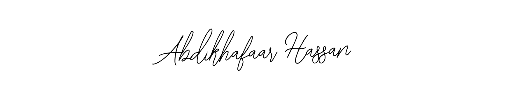 It looks lik you need a new signature style for name Abdikhafaar Hassan. Design unique handwritten (Bearetta-2O07w) signature with our free signature maker in just a few clicks. Abdikhafaar Hassan signature style 12 images and pictures png