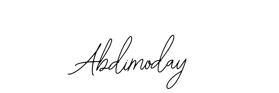 How to make Abdimoday name signature. Use Bearetta-2O07w style for creating short signs online. This is the latest handwritten sign. Abdimoday signature style 12 images and pictures png