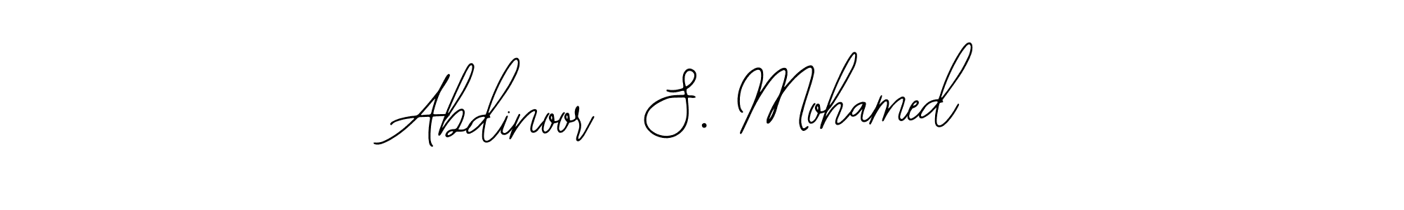 The best way (Bearetta-2O07w) to make a short signature is to pick only two or three words in your name. The name Abdinoor  S. Mohamed include a total of six letters. For converting this name. Abdinoor  S. Mohamed signature style 12 images and pictures png