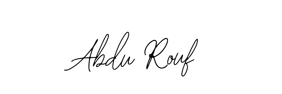 if you are searching for the best signature style for your name Abdu Rouf. so please give up your signature search. here we have designed multiple signature styles  using Bearetta-2O07w. Abdu Rouf signature style 12 images and pictures png