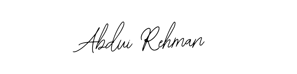 How to make Abdui Rehman name signature. Use Bearetta-2O07w style for creating short signs online. This is the latest handwritten sign. Abdui Rehman signature style 12 images and pictures png