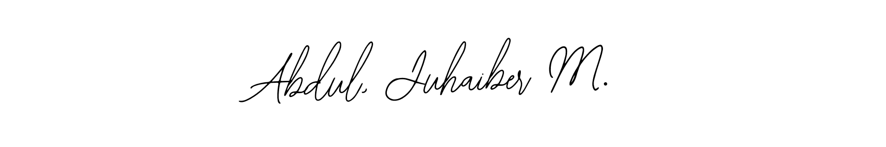 if you are searching for the best signature style for your name Abdul, Juhaiber M.. so please give up your signature search. here we have designed multiple signature styles  using Bearetta-2O07w. Abdul, Juhaiber M. signature style 12 images and pictures png