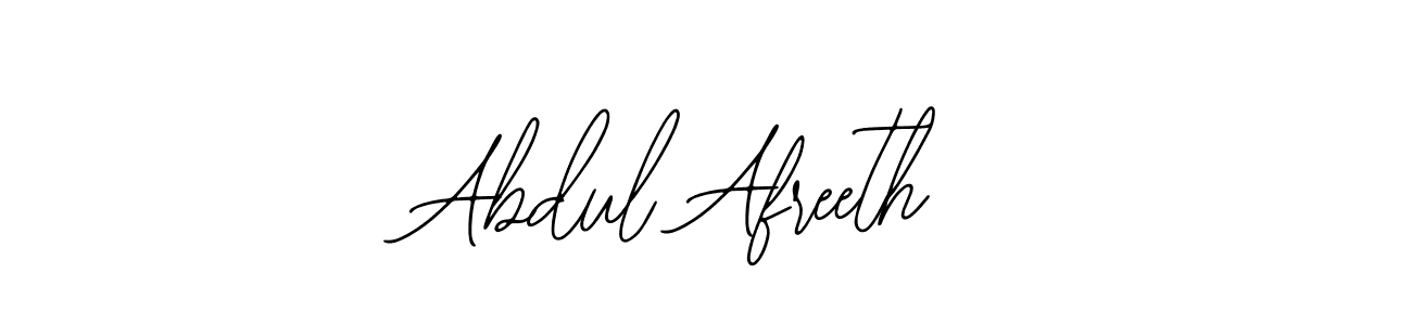 How to make Abdul Afreeth name signature. Use Bearetta-2O07w style for creating short signs online. This is the latest handwritten sign. Abdul Afreeth signature style 12 images and pictures png