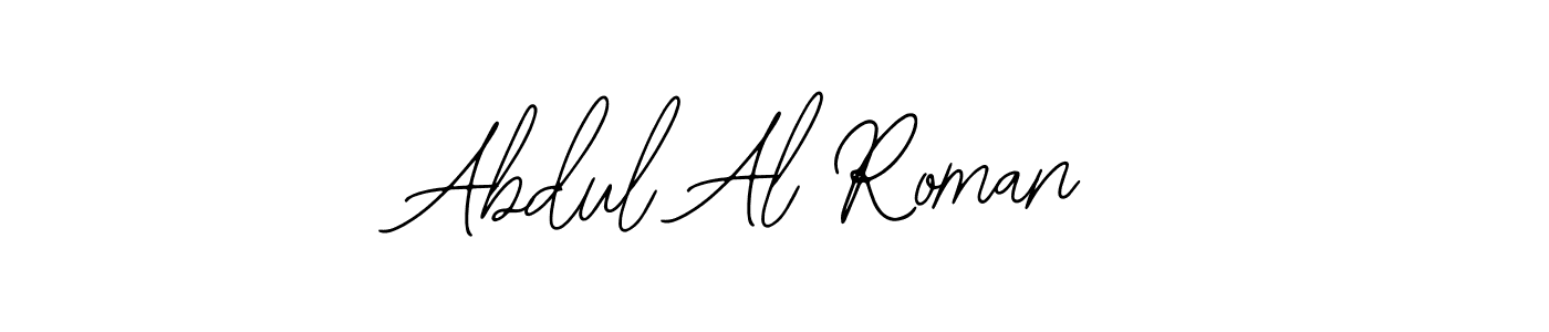 You should practise on your own different ways (Bearetta-2O07w) to write your name (Abdul Al Roman) in signature. don't let someone else do it for you. Abdul Al Roman signature style 12 images and pictures png