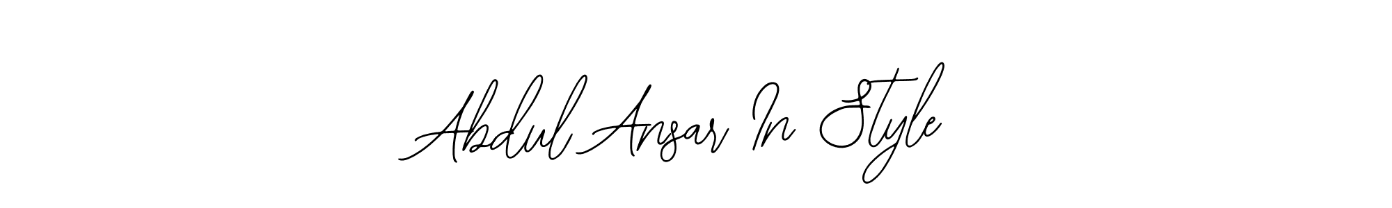 This is the best signature style for the Abdul Ansar In Style name. Also you like these signature font (Bearetta-2O07w). Mix name signature. Abdul Ansar In Style signature style 12 images and pictures png