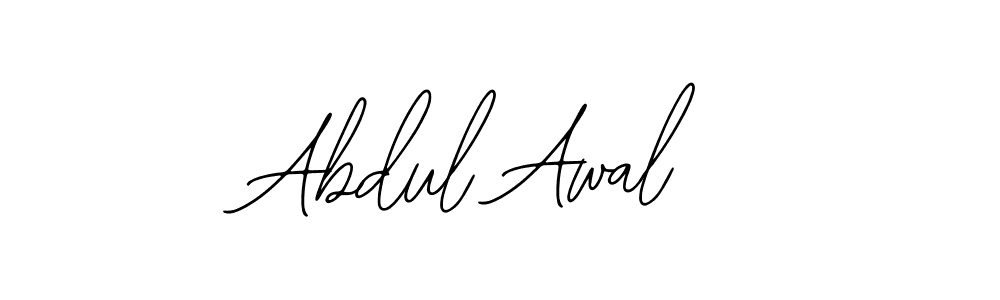 You should practise on your own different ways (Bearetta-2O07w) to write your name (Abdul Awal) in signature. don't let someone else do it for you. Abdul Awal signature style 12 images and pictures png