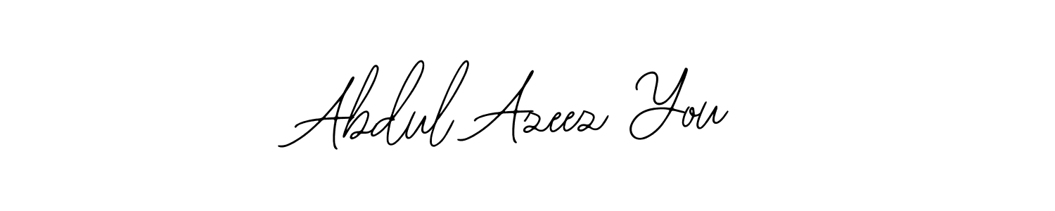The best way (Bearetta-2O07w) to make a short signature is to pick only two or three words in your name. The name Abdul Azeez You include a total of six letters. For converting this name. Abdul Azeez You signature style 12 images and pictures png