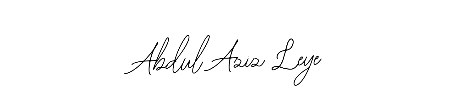 Similarly Bearetta-2O07w is the best handwritten signature design. Signature creator online .You can use it as an online autograph creator for name Abdul Aziz Leye. Abdul Aziz Leye signature style 12 images and pictures png