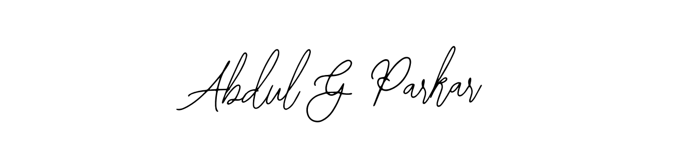 Design your own signature with our free online signature maker. With this signature software, you can create a handwritten (Bearetta-2O07w) signature for name Abdul G Parkar. Abdul G Parkar signature style 12 images and pictures png