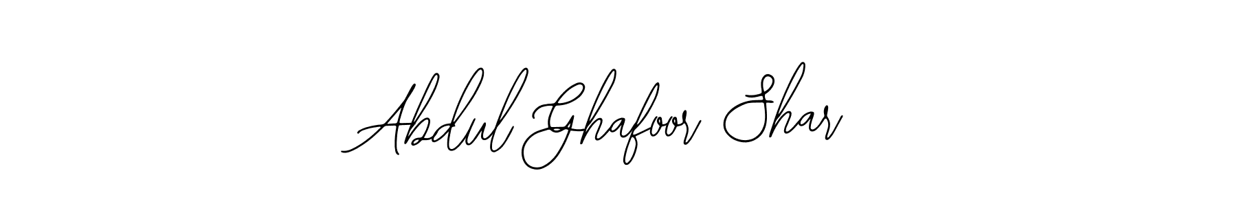 The best way (Bearetta-2O07w) to make a short signature is to pick only two or three words in your name. The name Abdul Ghafoor Shar include a total of six letters. For converting this name. Abdul Ghafoor Shar signature style 12 images and pictures png