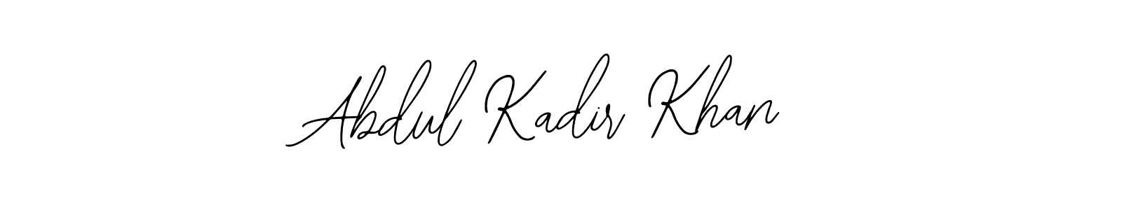 Design your own signature with our free online signature maker. With this signature software, you can create a handwritten (Bearetta-2O07w) signature for name Abdul Kadir Khan. Abdul Kadir Khan signature style 12 images and pictures png