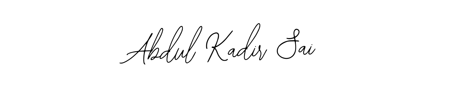 You should practise on your own different ways (Bearetta-2O07w) to write your name (Abdul Kadir Sai) in signature. don't let someone else do it for you. Abdul Kadir Sai signature style 12 images and pictures png