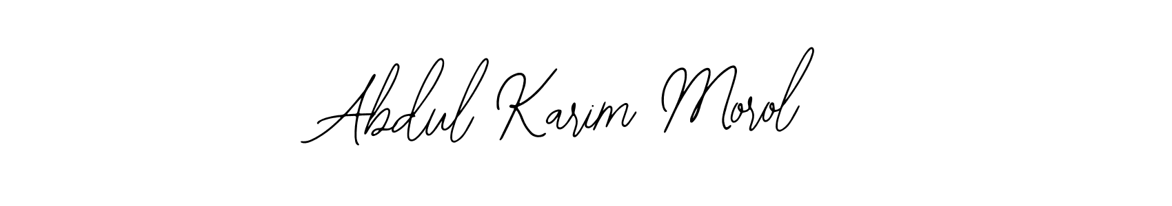 How to make Abdul Karim Morol name signature. Use Bearetta-2O07w style for creating short signs online. This is the latest handwritten sign. Abdul Karim Morol signature style 12 images and pictures png