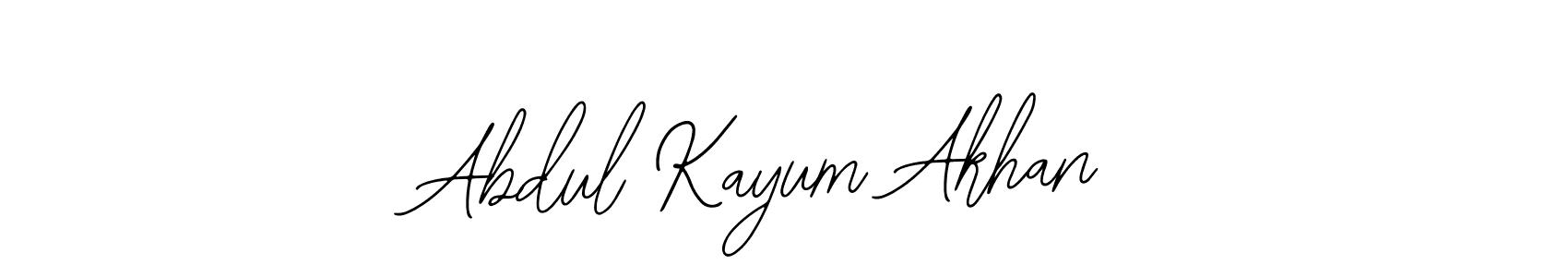 How to make Abdul Kayum Akhan name signature. Use Bearetta-2O07w style for creating short signs online. This is the latest handwritten sign. Abdul Kayum Akhan signature style 12 images and pictures png