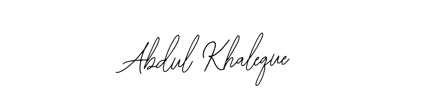 Bearetta-2O07w is a professional signature style that is perfect for those who want to add a touch of class to their signature. It is also a great choice for those who want to make their signature more unique. Get Abdul Khaleque name to fancy signature for free. Abdul Khaleque signature style 12 images and pictures png