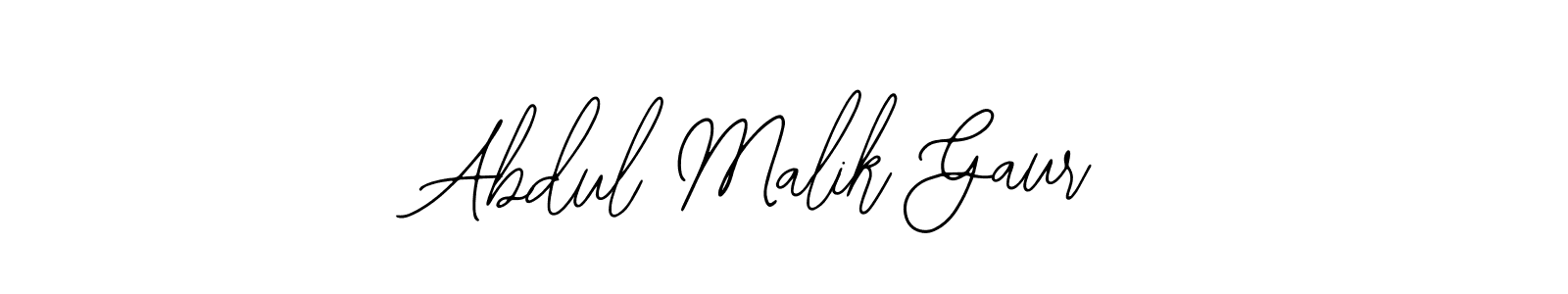 How to make Abdul Malik Gaur name signature. Use Bearetta-2O07w style for creating short signs online. This is the latest handwritten sign. Abdul Malik Gaur signature style 12 images and pictures png