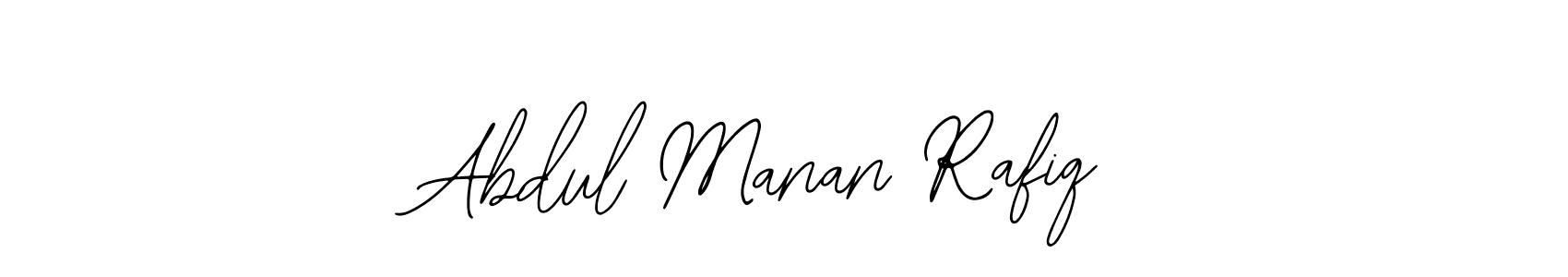 How to make Abdul Manan Rafiq name signature. Use Bearetta-2O07w style for creating short signs online. This is the latest handwritten sign. Abdul Manan Rafiq signature style 12 images and pictures png