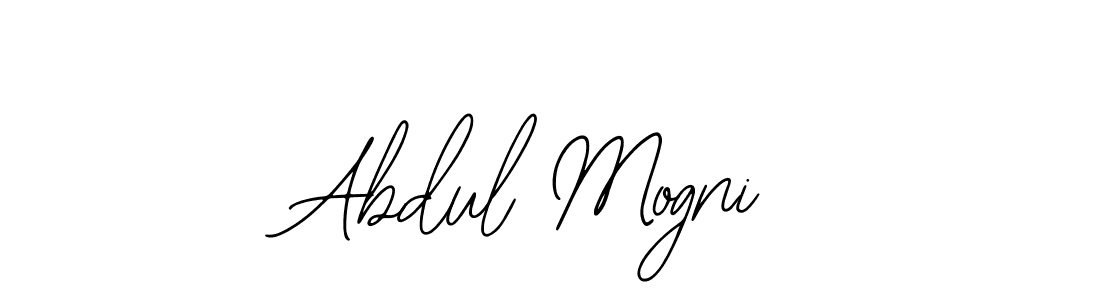 Similarly Bearetta-2O07w is the best handwritten signature design. Signature creator online .You can use it as an online autograph creator for name Abdul Mogni. Abdul Mogni signature style 12 images and pictures png