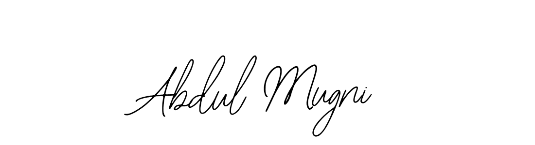 How to make Abdul Mugni name signature. Use Bearetta-2O07w style for creating short signs online. This is the latest handwritten sign. Abdul Mugni signature style 12 images and pictures png