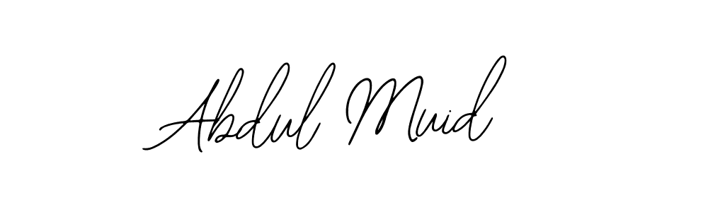 How to make Abdul Muid name signature. Use Bearetta-2O07w style for creating short signs online. This is the latest handwritten sign. Abdul Muid signature style 12 images and pictures png