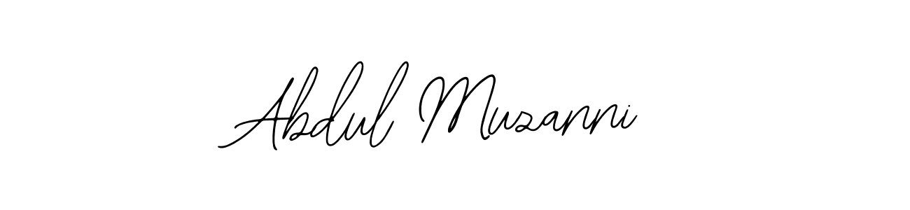 Bearetta-2O07w is a professional signature style that is perfect for those who want to add a touch of class to their signature. It is also a great choice for those who want to make their signature more unique. Get Abdul Muzanni name to fancy signature for free. Abdul Muzanni signature style 12 images and pictures png